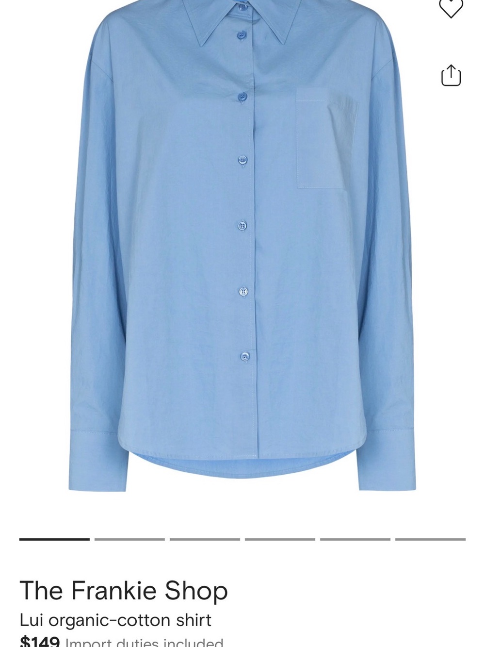 The Frankie Shop Light Blue Men's Button-Front Shirt